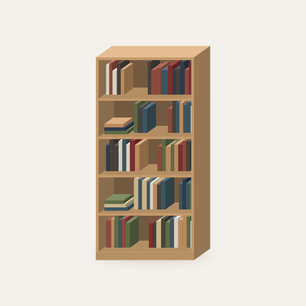 [AS-BKC] Aspen Oak Bookcase